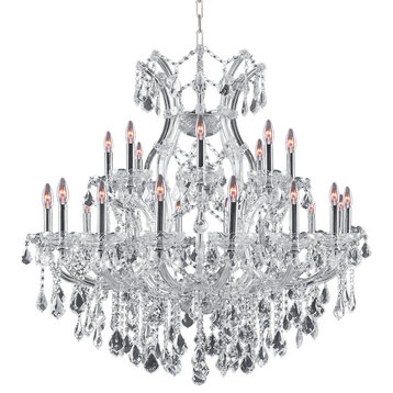 Artistry Lighting Maria Theresa Collection Chandelier, 36"x36", Chrome