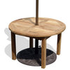 Teak 31" Round Coffee Table With Umbrella Hole