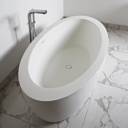 Lusso Stone Oceanus Solid Surface Freestanding Stone Resin Bath 1900 - Products