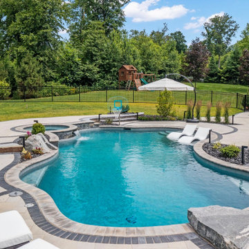 Rocky Hill, CT Freeform Pool with Landscaper Bahler Brothers