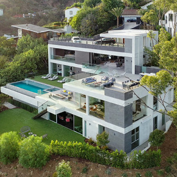 Los Tilos Hollywood Hills terraced modern mansion for an indoor outdoor lifestyl