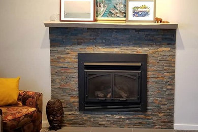 Living room photo in Calgary