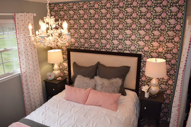 Inspiration for a shabby-chic style bedroom remodel in Other