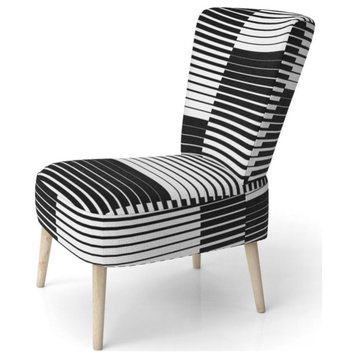 Black and White Abstract Chair, Side Chair