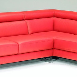 Natuzzi Editions Modern Leather Sectional Sofa B619 - Sectional Sofas