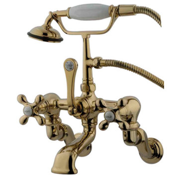 Elements Of Design DT4572AX Triple Handle Wall Mounted Clawfoot - Polished