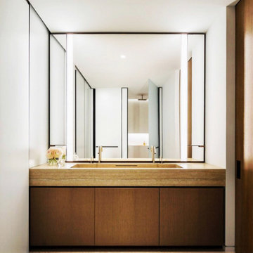 Bathroom pocket doors