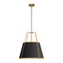 Gold With Black Tapered Drum Shade