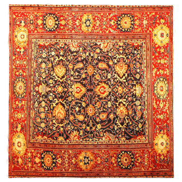 Vintage Tabriz Design Velvet Table Cloth 3'x3'