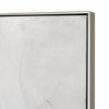 Framed Layered White Fabric Abstract Painting on Canvas for Modern Contemporary