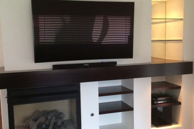 Inspiration for a contemporary family room remodel in Las Vegas