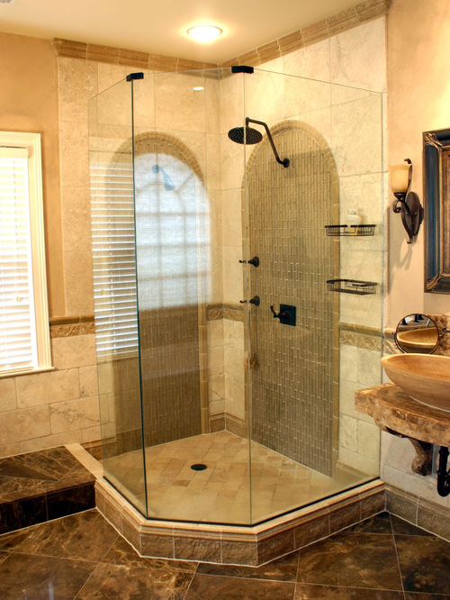 Travertine Shower | Houzz