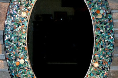 New "Wild Thing" design oval mosaic mirror