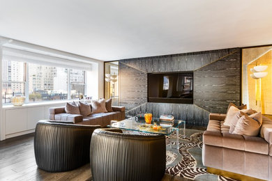 Inspiration for a contemporary living room remodel in New York