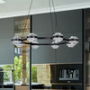 Milano 33" ETL Certified Integrated LED Height Adjustable Chandelier, Black