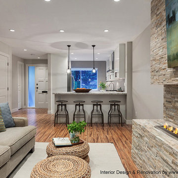 Modern Ribbon Fireplace