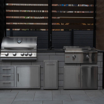 Backyard Transformation | Cabana, Outdoor Kitchen & Privacy Fence