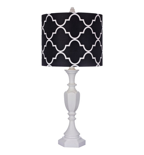 Table Lamps Universal Lighting And Decor Deprospero Black Linen Drum Carved White Table Lamp Lamps