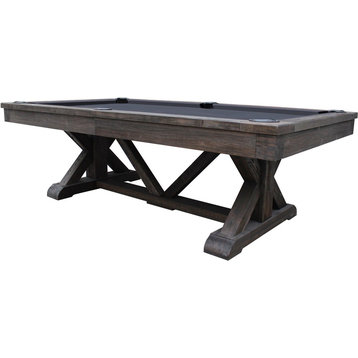 Brazos River 8' Slate Pool Table in Weathered Black