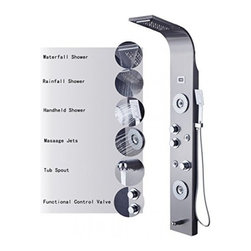 Rome 5 Function Super Luxury Shower Panel Stainless Steel Body - Shower Panels And Columns