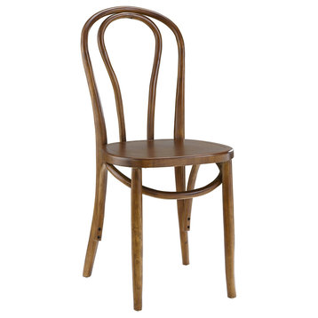 Eon Dining Elm Wood Side Chair, Walnut