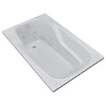 Arista - Troy Rectangular Air & Whirlpool Jetted Drop-In Bathtub With Left Drain - DESCRIPTION