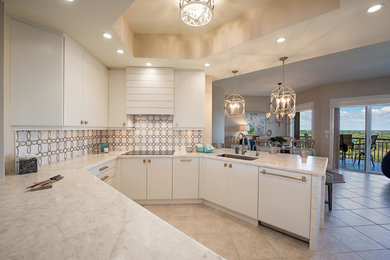 Beach style kitchen photo in Miami