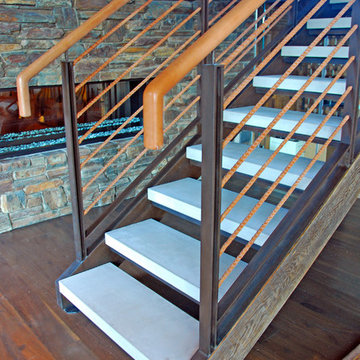 Leather Wrapped Stair Railings