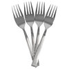 Eternity Mirror Finish 4-Piece Stainless Steel Salad Fork Set, Silver