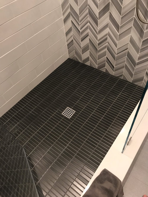 shower floor grout not drying...need advice