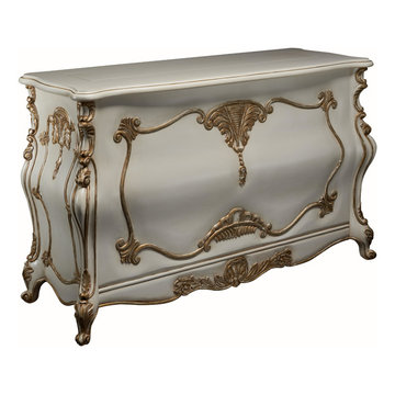 New Hand carved TV lift cabinet with flat screen hidden inside.