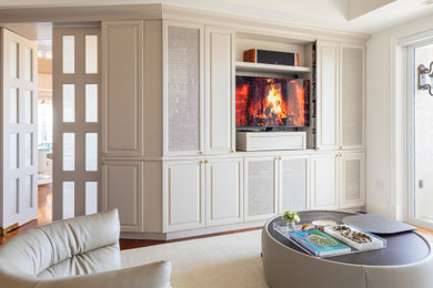Trendy family room photo in Miami
