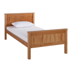 Alaterre Furniture - Harmony Twin Wood Platform Bed, Cinnamon - Platform Beds