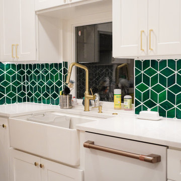 Brooklyn Brownstone Modern Luxury Green Kitchen Remodel