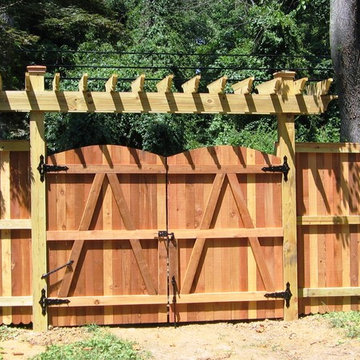 Vertical Board w/ Cap Board (Wood Privacy Fence)