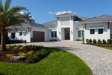 Inspiration for a coastal exterior home remodel in Miami