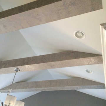 After. Metallic textured plaster
