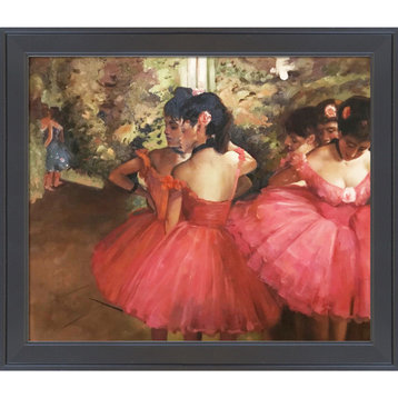 Dancers in Pink, Gallery Black Frame
