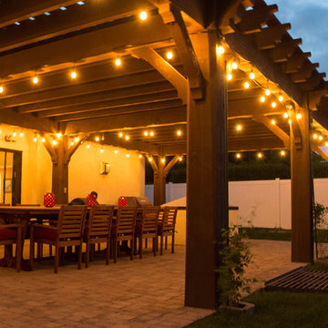 Massive 8 Sided 8 Post Pergola Covers Backyard