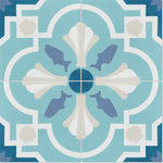 Villa Lagoon Tile - 8"x8" Savona A Seaside Handcrafted Cement Tile, Set of 16 - Villa Lagoon Tile's cement tiles are hand-crafted by master artisans using a process over 150 years old. Our low-energy non-fired decorative tiles are produced from cement, mineral pigments, ground marble dust, and sand, then pressed and cured to produce one of the most beautiful surfaces on the market.