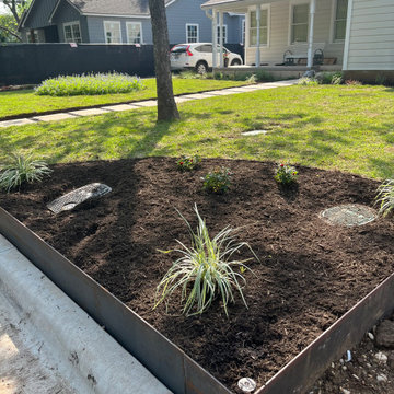 Curb Appeal: Irrigation Installation, Sod & Mulch Metal Edging