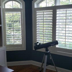 Plantation Shutters Under Arch Another angle - Interior Shutters