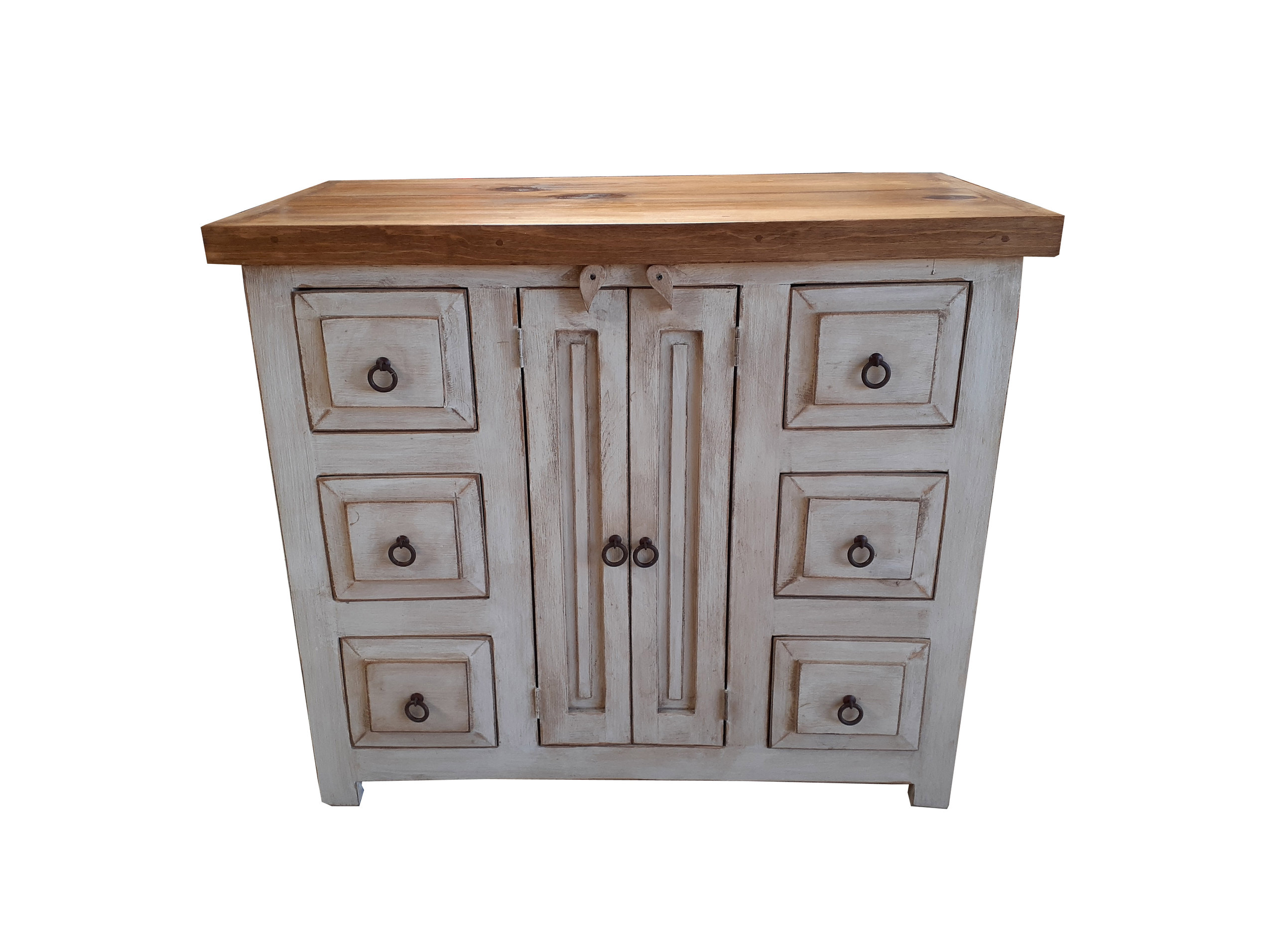 Alamo Rustic Bathroom Vanity, 60x20x32 - Farmhouse - Bathroom Vanities ...