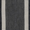 Elgin Transitional Striped Border Black/Cream Indoor/Outdoor Runner Rug 2.7'x10'