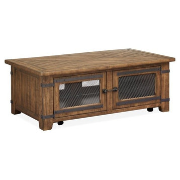 Magnussen T4717 Chesterfield Top Storage Cocktail Table w/Casters