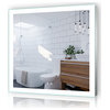 Vanity LED Lighted Backlit Wall Mounted Bathroom Mirror, 36x36", 2 Buttons