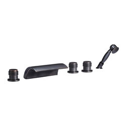 Metz Triple Handle Solid Brass Bathroom Sink Faucet - Bathroom Sink Faucets