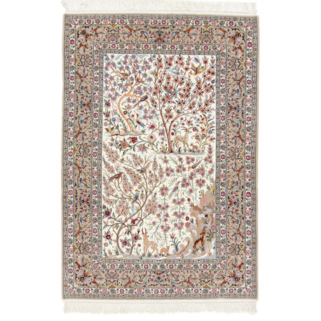 Persian Rug Isfahan Silk Warp 7'9"x5'4"