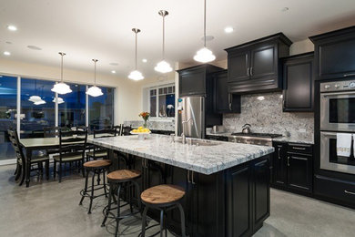 Example of a trendy kitchen design in San Diego