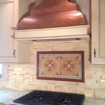 Custom faux "copper" range hood